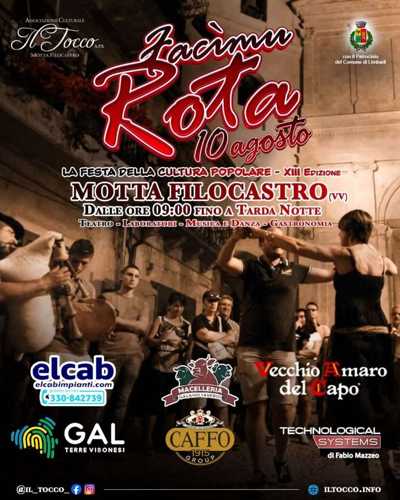 Locandina Facìmu Rota 2026, XIII edizione, Motta Filocastro, 10 agosto